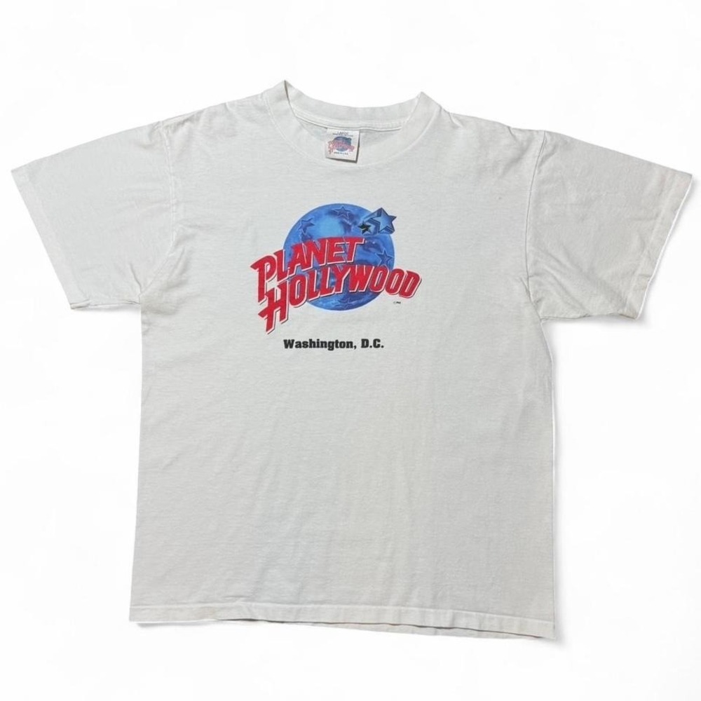 Vintage 90s Planet Hollywood Washington D.C. T-shirt Retro Graphic Souvenir L